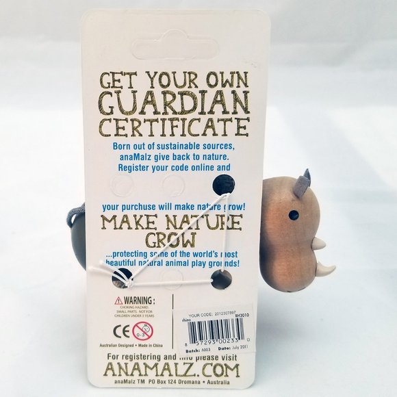 New Anamalz Rhino Wooden Toy for Ages 3+ | RH2010 - Picture 2 of 2